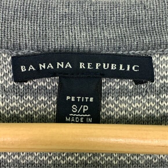 Banana Republic Gray Ruffle Cotton Wool Cardigan - Picture 6 of 8